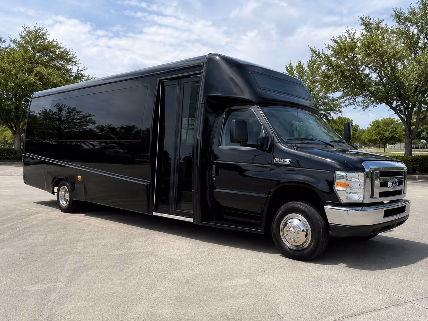 Grand Rapids School Event Transportation party bus exterior